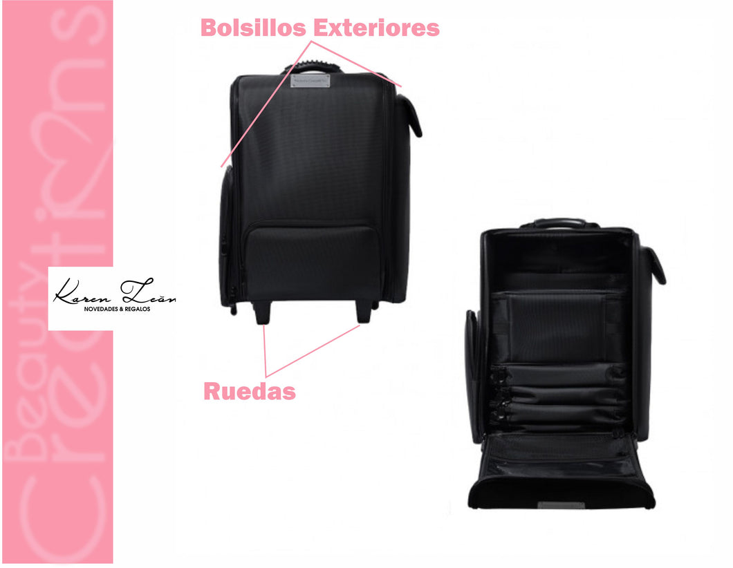 COSMETIQUERA PRO CASE WITH TROLLEY 34x47x22 cm